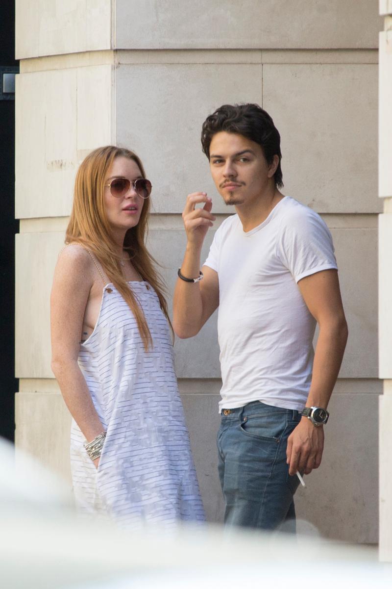 Lindsay Lohan and boyfriend  Egor Tarabasov stroll in Madrid, Spain.