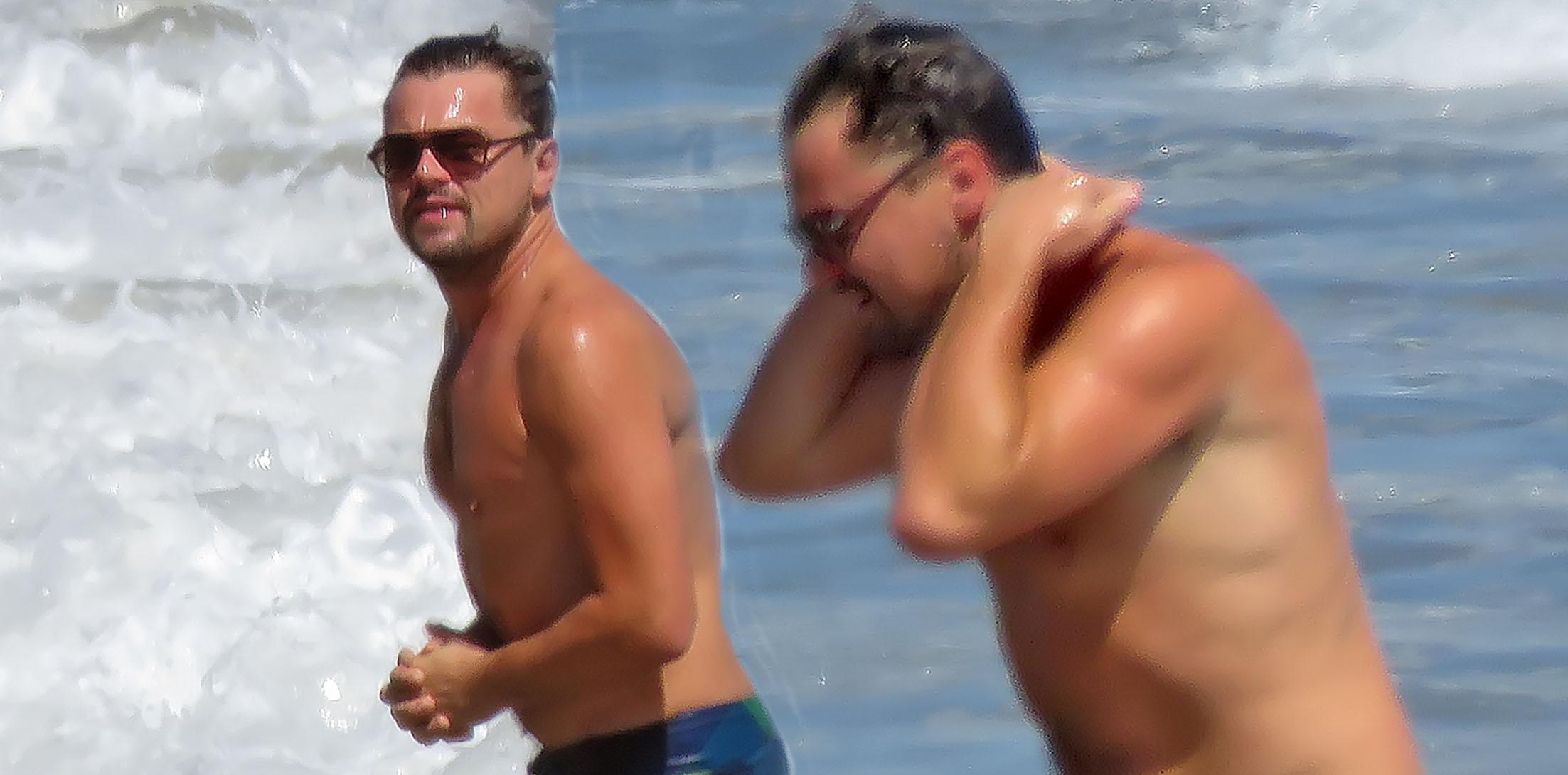 Leonardo dicaprio beach