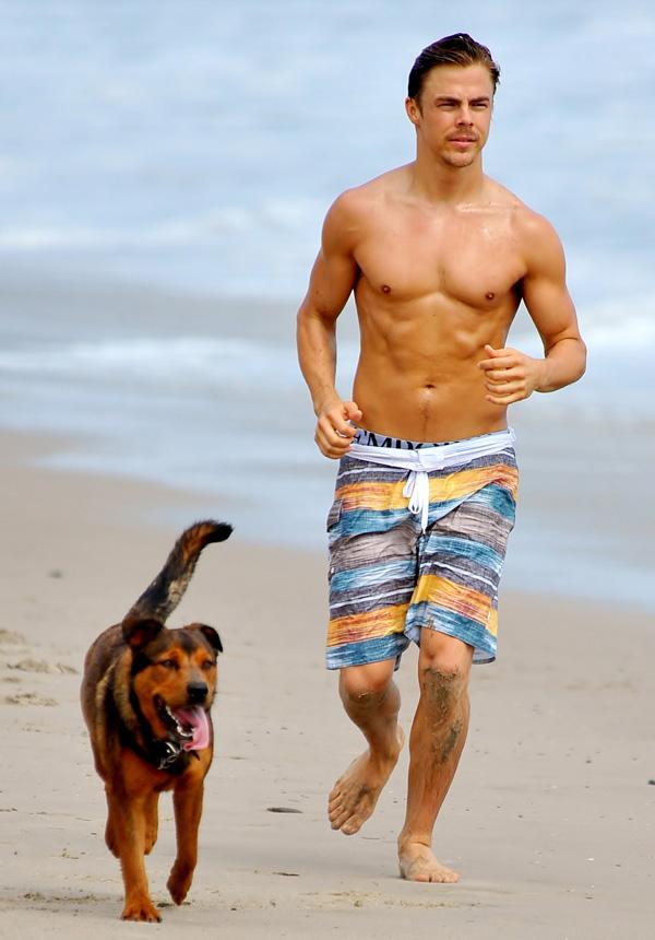 Derek Hough Enjoys the Beach in Malibu