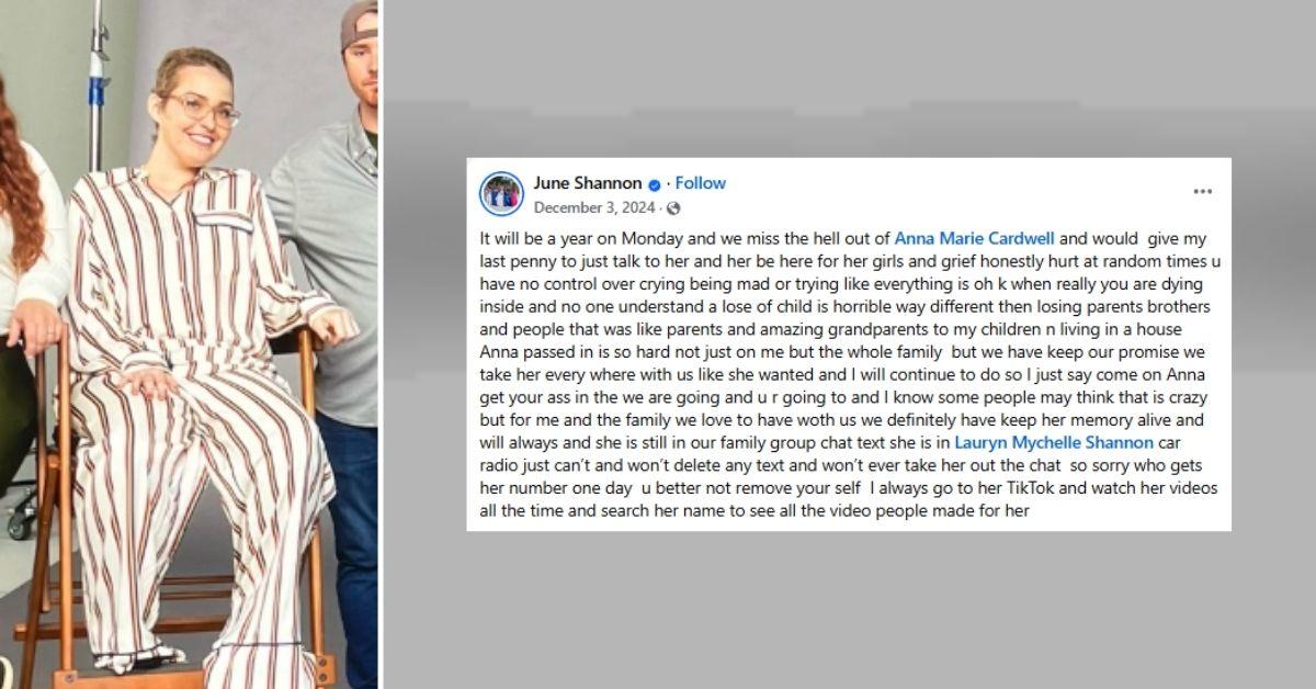 Photo of Anna Marie Cardwell and Mama June's Facebook post.