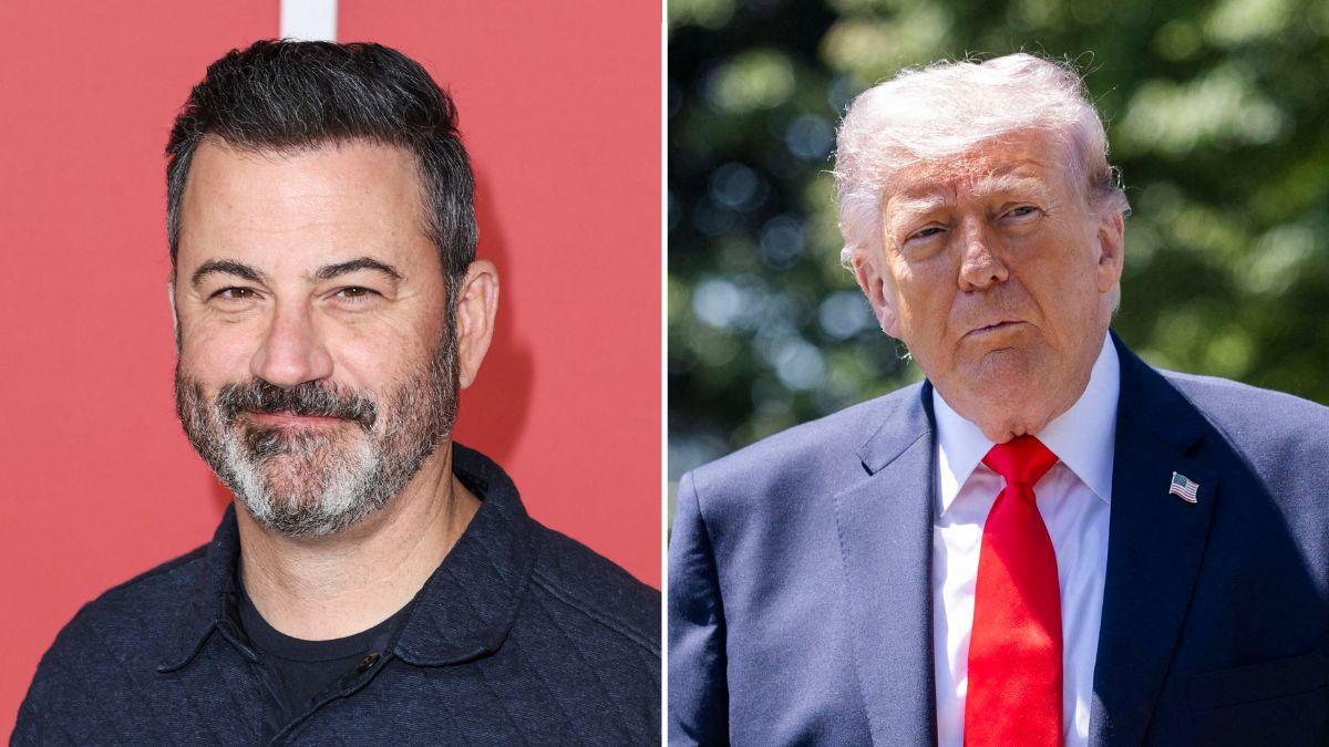 Photo of Jimmy Kimmel and Donald Trump.
