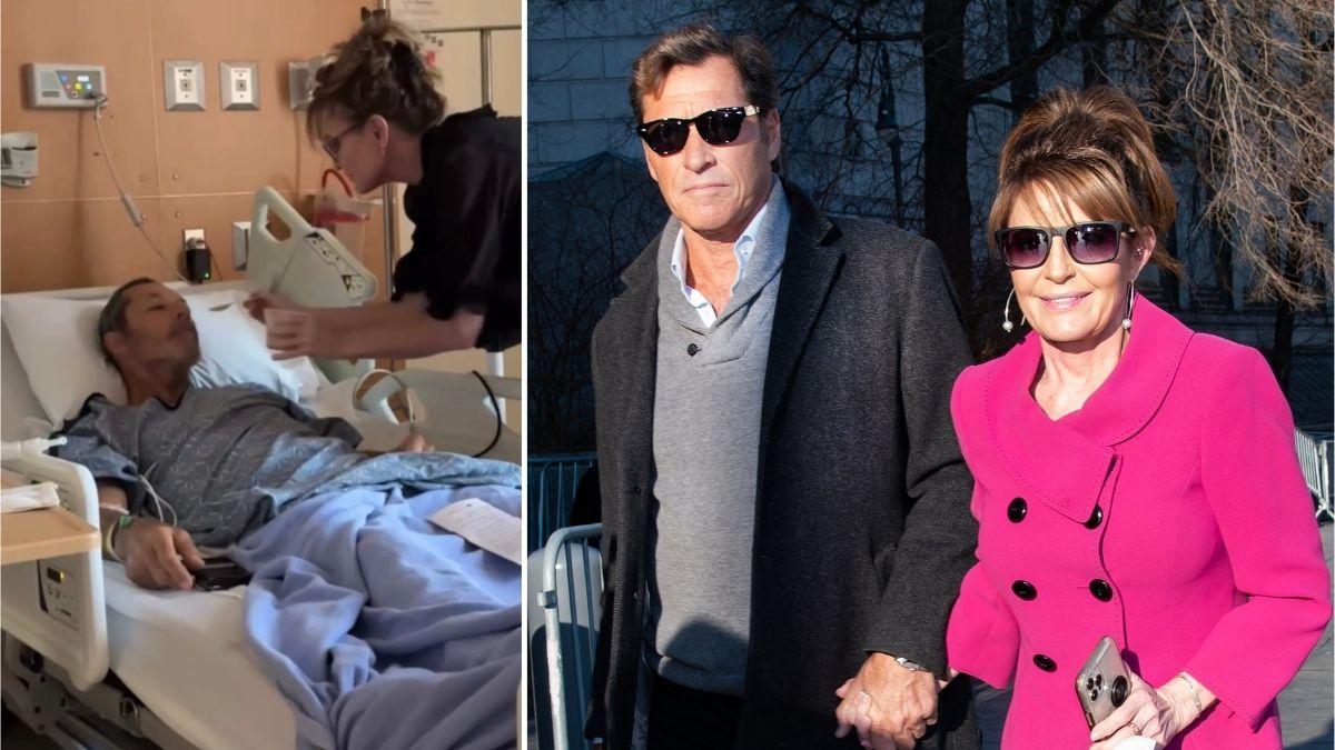 split image of Ron Duguay and Sarah Palin and Ron Duguay and Sarah Palin