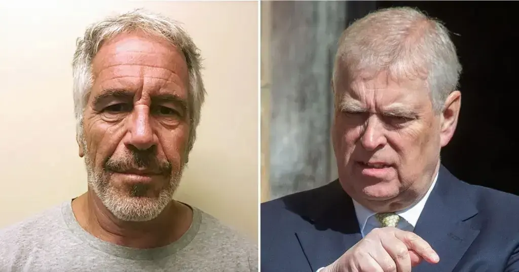 image of Jeffrey Epstein was friendly with ex-Prince Andrew.