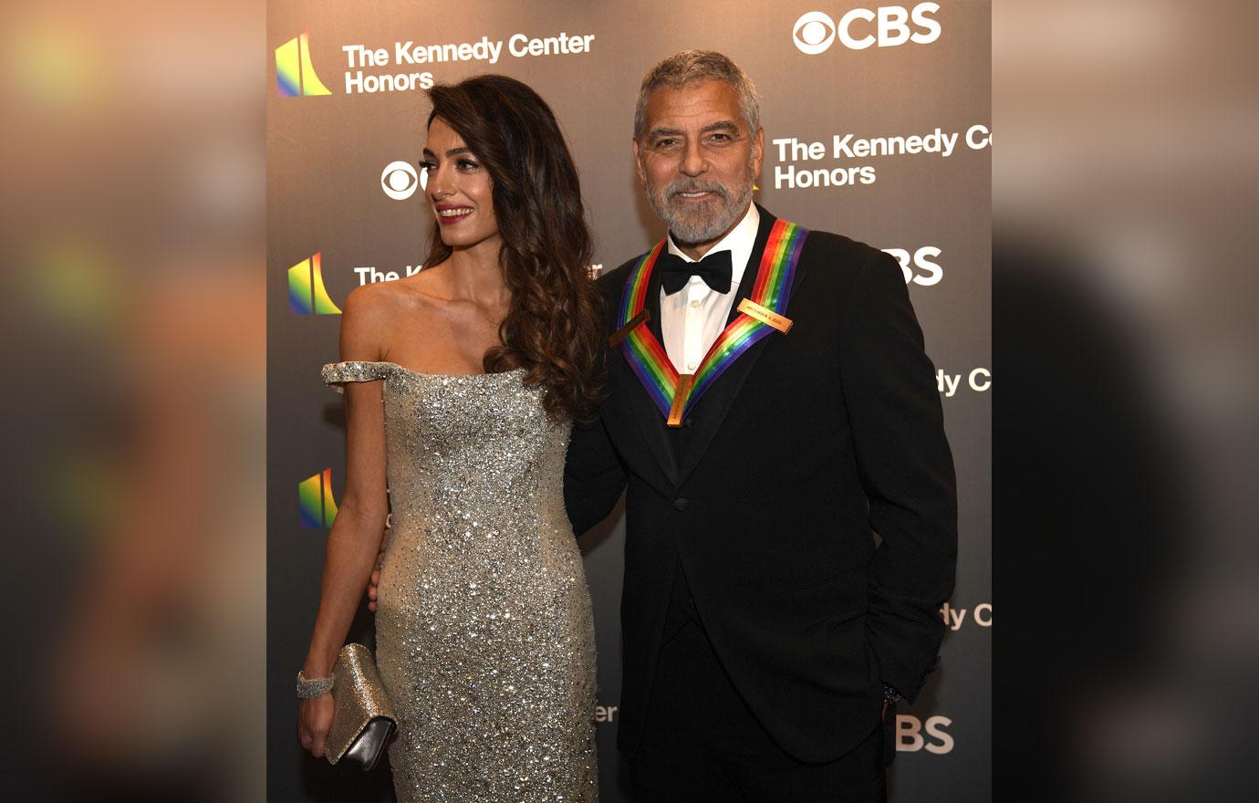 kennedy center honoree george clooney arrives on the red carpet