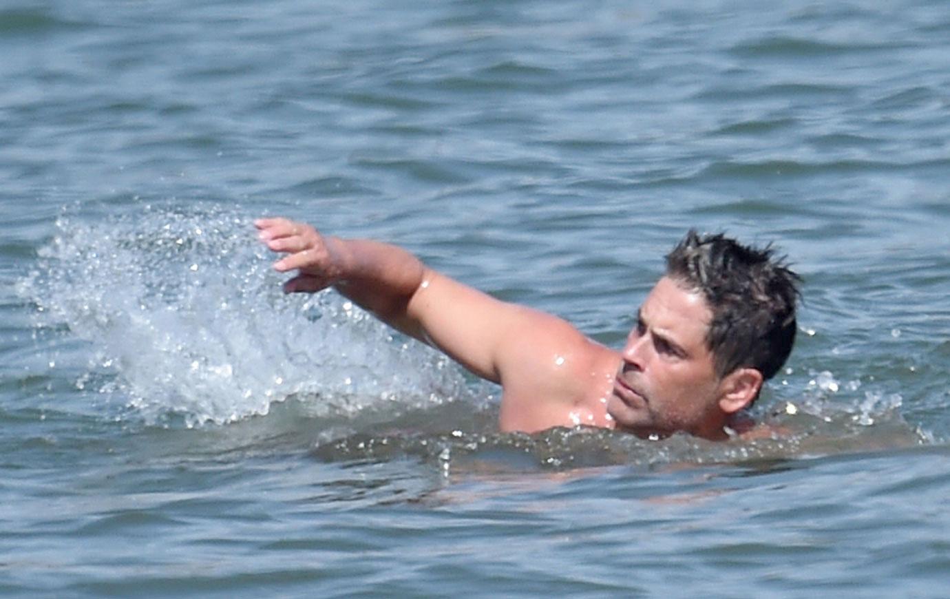 rob lowe and son at the beach on easter weekend