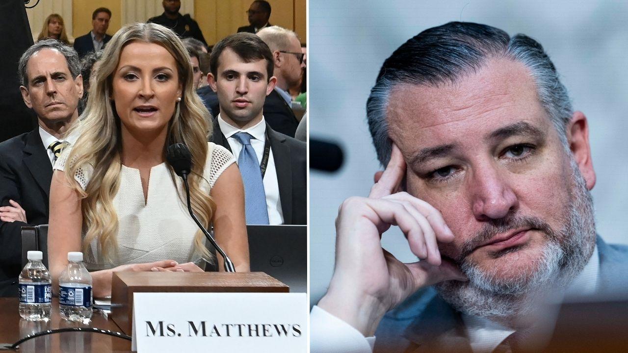 Image of Sarah Matthews reacted to Ted Cruz’s comments about Donald Trump on X.