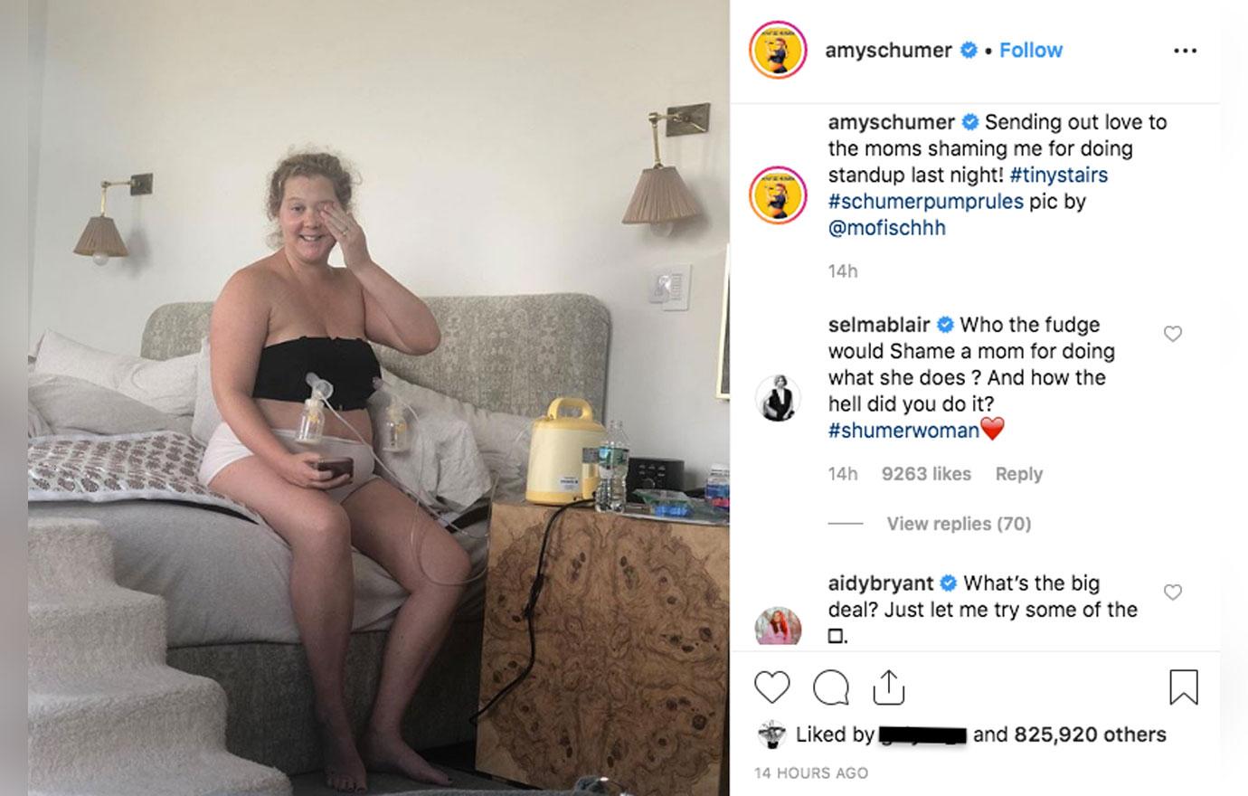 Amy Schumer pokes fun at her saggy post-baby boobs with this new