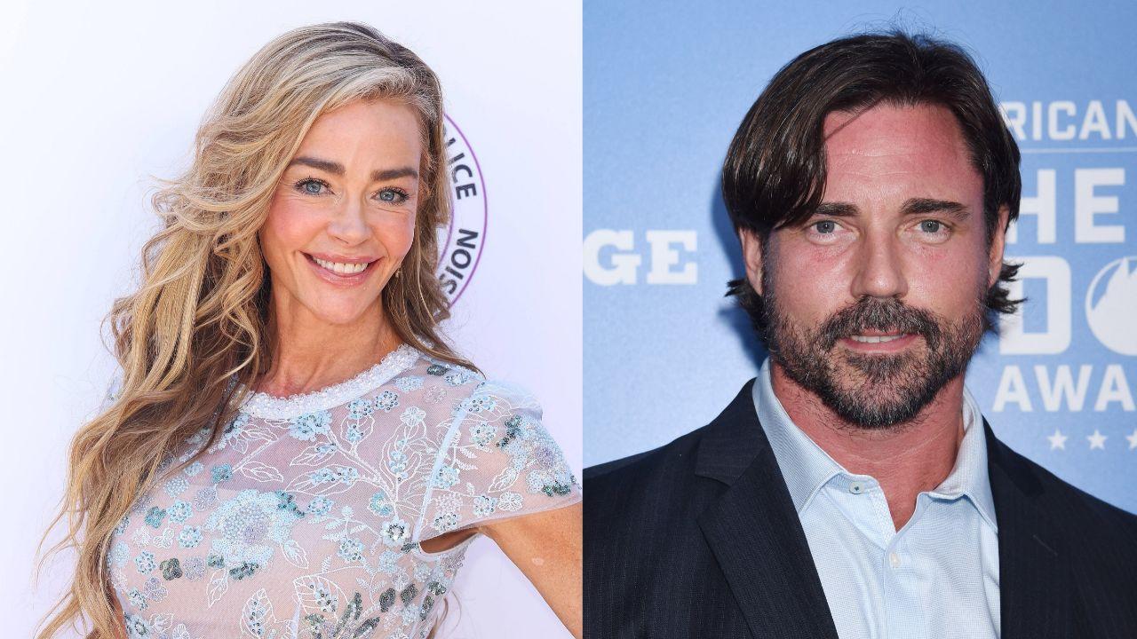 Split image of Denise Richards and Aaron Phypers.