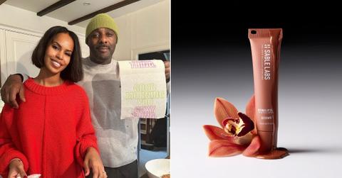 photo of Sabria and Idris Elba, photo of new S'Able Labs product.