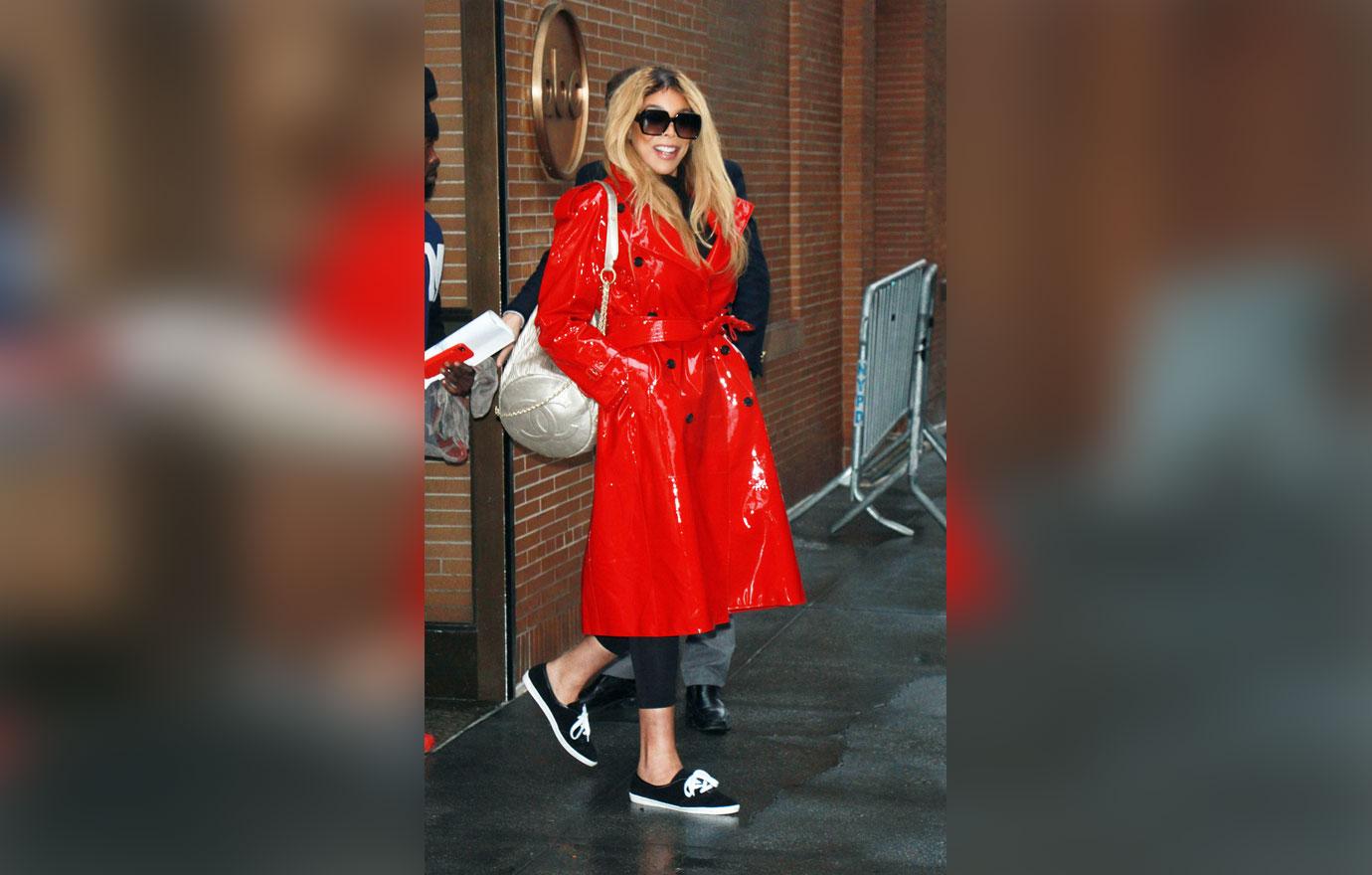 Wendy williams red trenchcoat