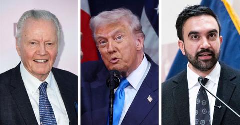 split image of Jon Voight, Donald Trump and Zohran Mamdani