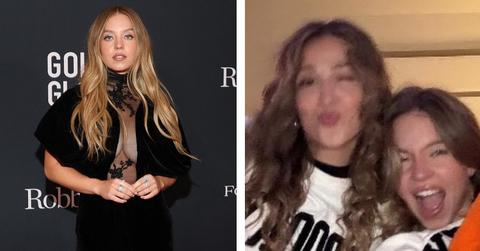 Composite photo of Sydney Sweeney and her friend.