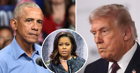 Composite photo of Barack Obama, Michelle Obama and Donald Trump
