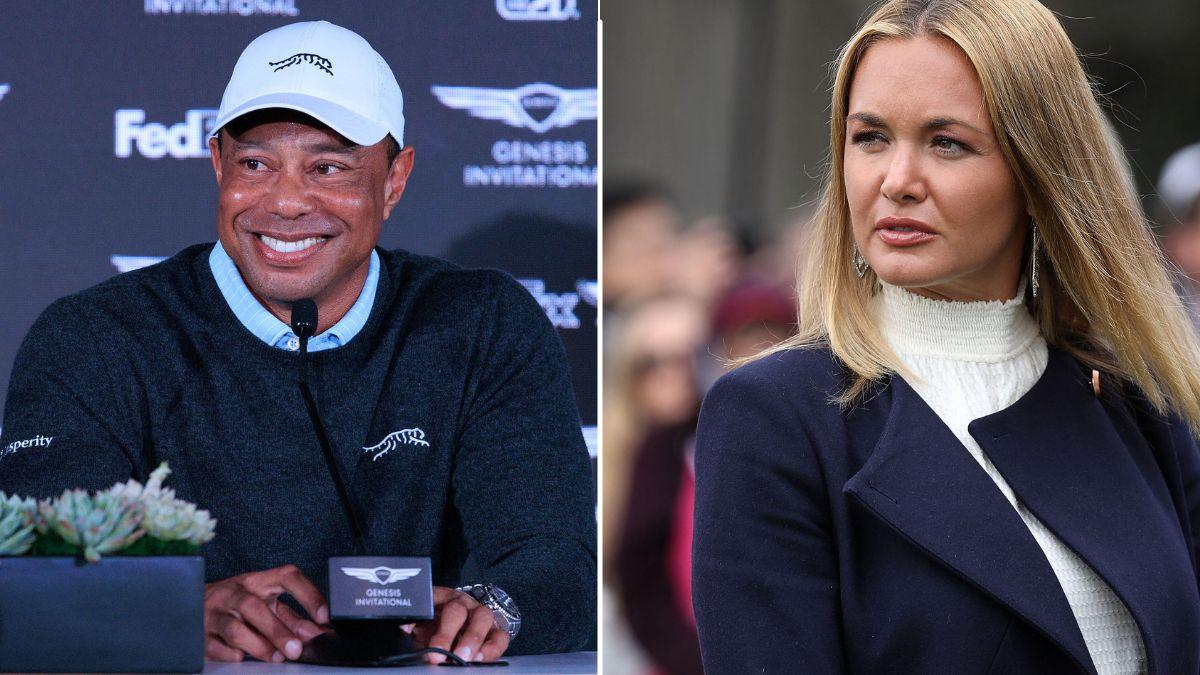 image split of tiger woods and Vanessa trump