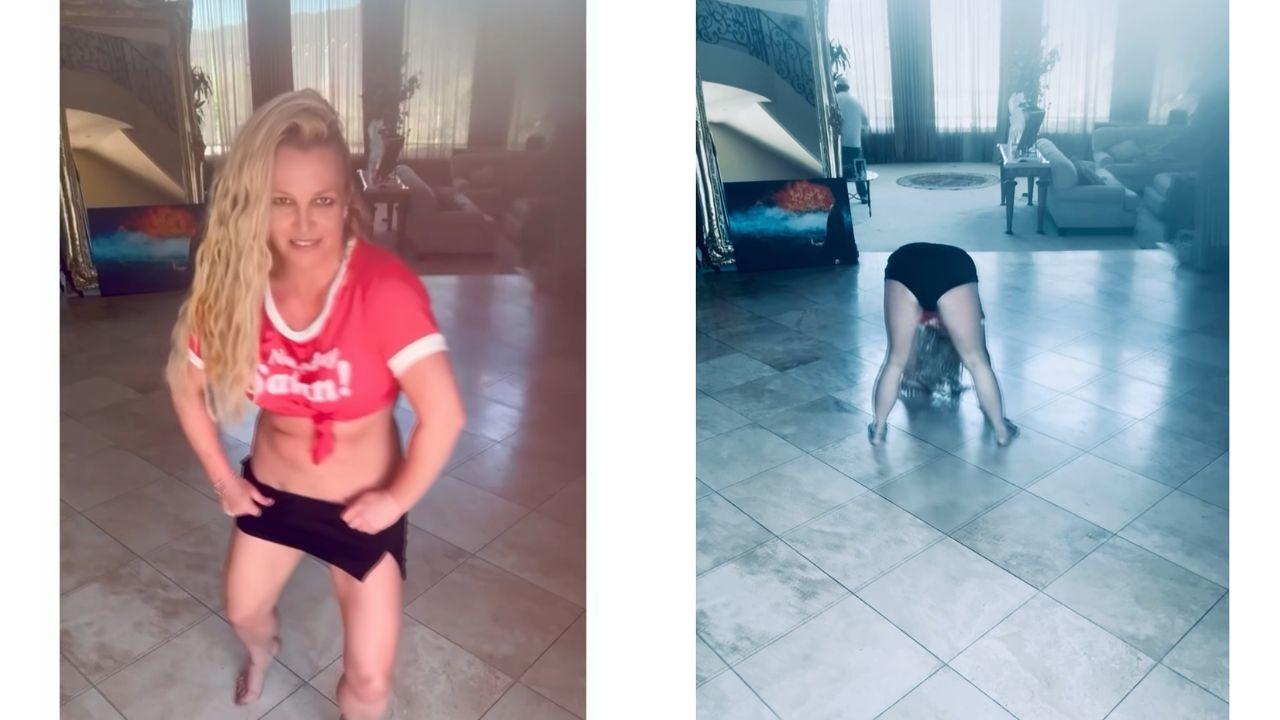 photo of Britney Spears posted a video of a man cleaning her home, claiming he was actually a paparazzo getting intel on her whereabouts.