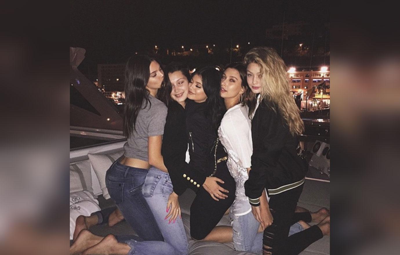 Kendall Jenner, Bella Hadid, & Hailey Baldwin Enjoy a Girls' Night