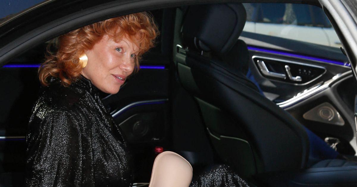 Image of Pamela Anderson attended Paris Fashion Week.