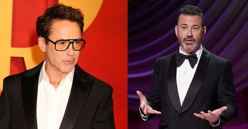 robert downey jr reacts jimmy kimmel oscars joke