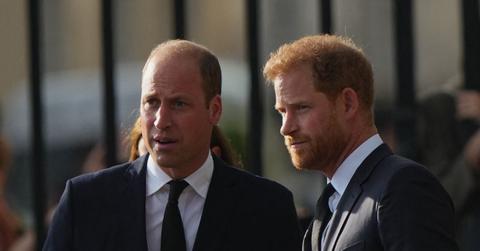 prince william met prince harry silence lord robert fellowes funeral