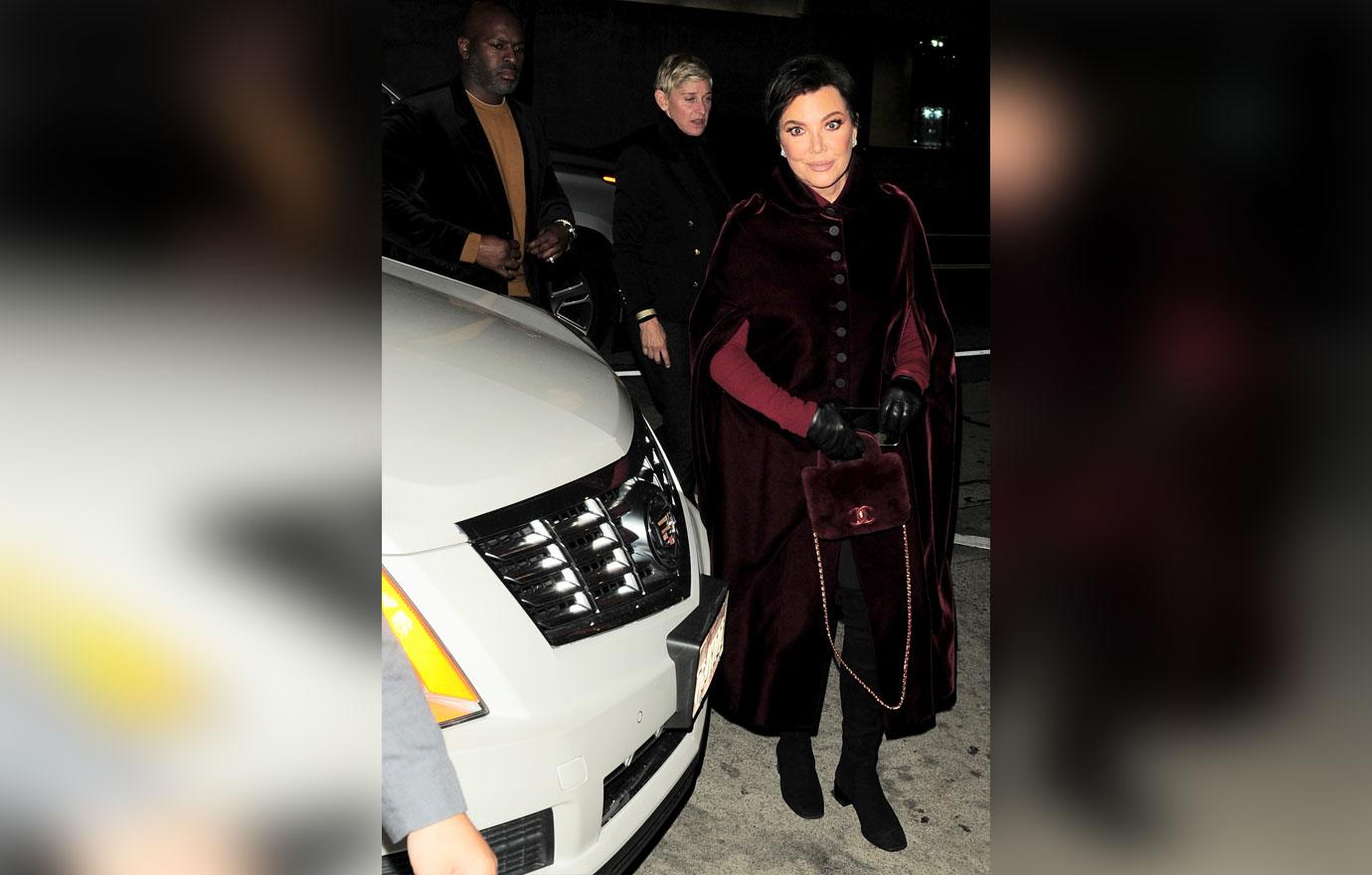 ellen degeneres joins kris jenner corey gamble los angeles date night