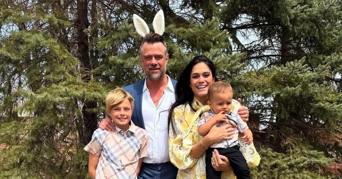 Photo of Josh Duhamel, Axl Duhamel, Audra Mari and Shepherd