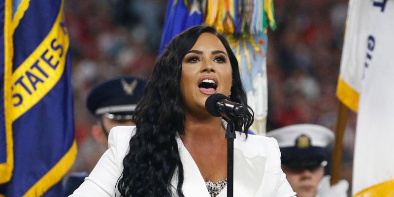 Demi Lovato Sings the National Anthem