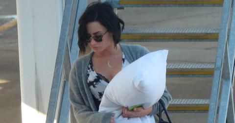 EXCLUSIVE: Demi Lovato arrives at Perth Airport