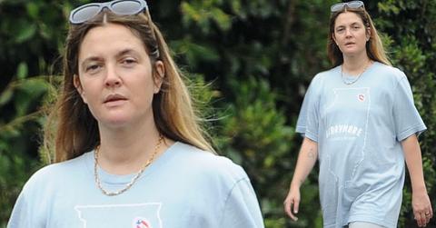 drew barrymore pregnant weight gain baby bump divorce split