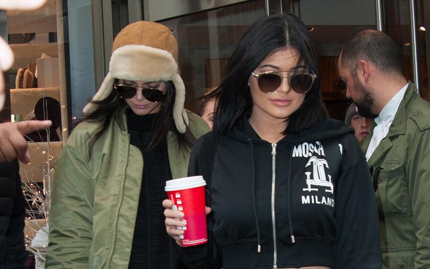 Kendall Jenner and Kylie Jenner leaving the UGG store in New York City