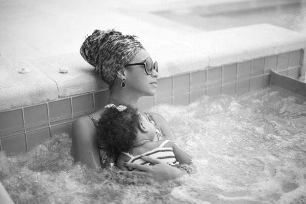 Beyonce and Blue Ivy Pool