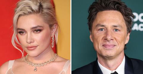 split image of Florence Pugh and Zach Braff