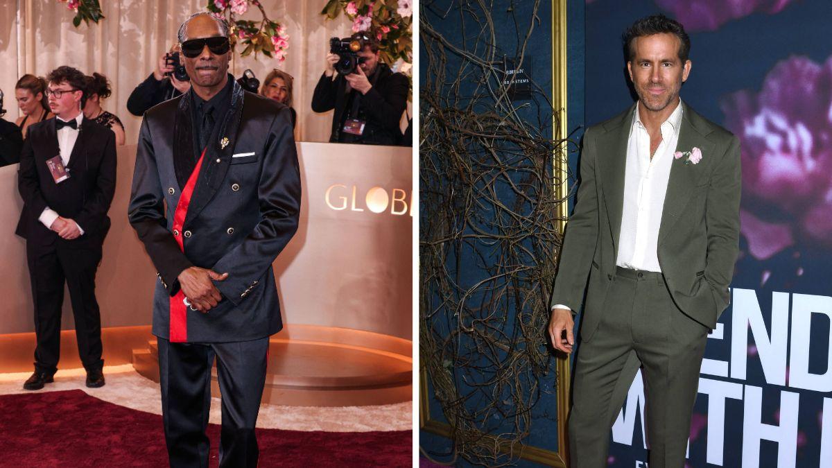 Split photo of Snoop Dogg and Ryan Reynolds