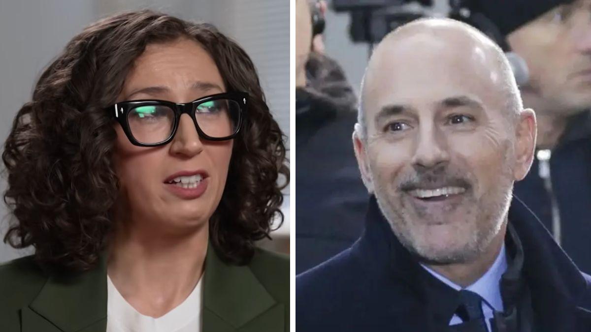 split photo of brooke nevils and matt lauer