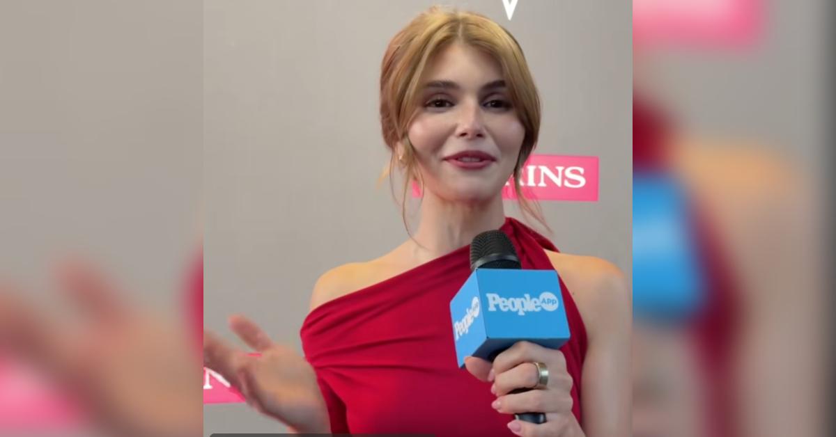 Image. ofOlivia Jade Giannulli gave an interview at Clarins x V Magazine's Golden Hour party.