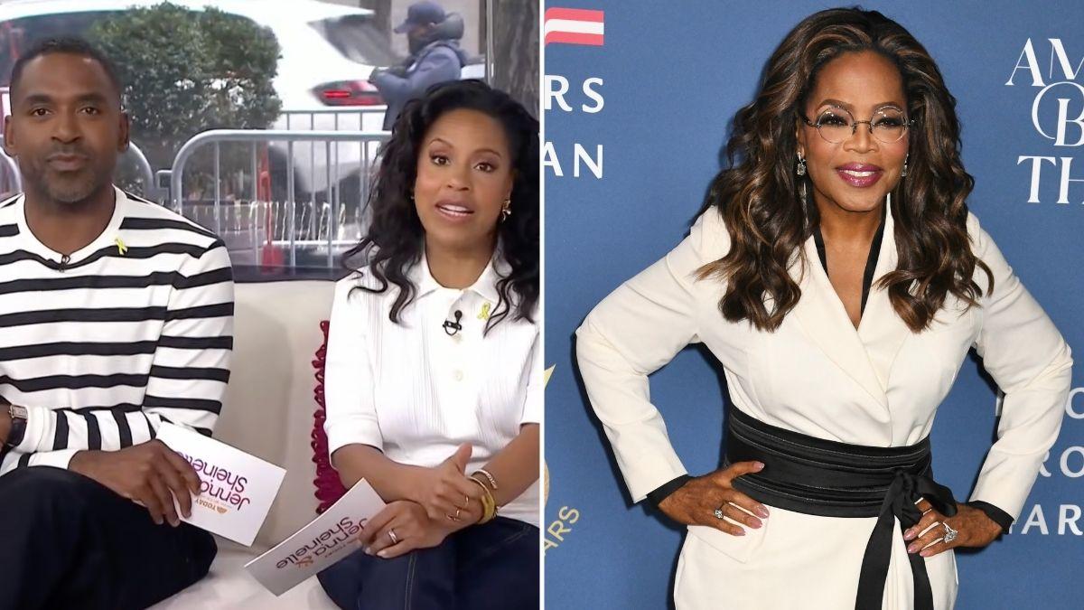 Photo of Justin Sylvester, Sheinelle Jones and Oprah Winfrey