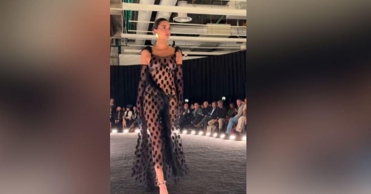 image of Kendall Jenner wowed the crowd in a sheer gown.