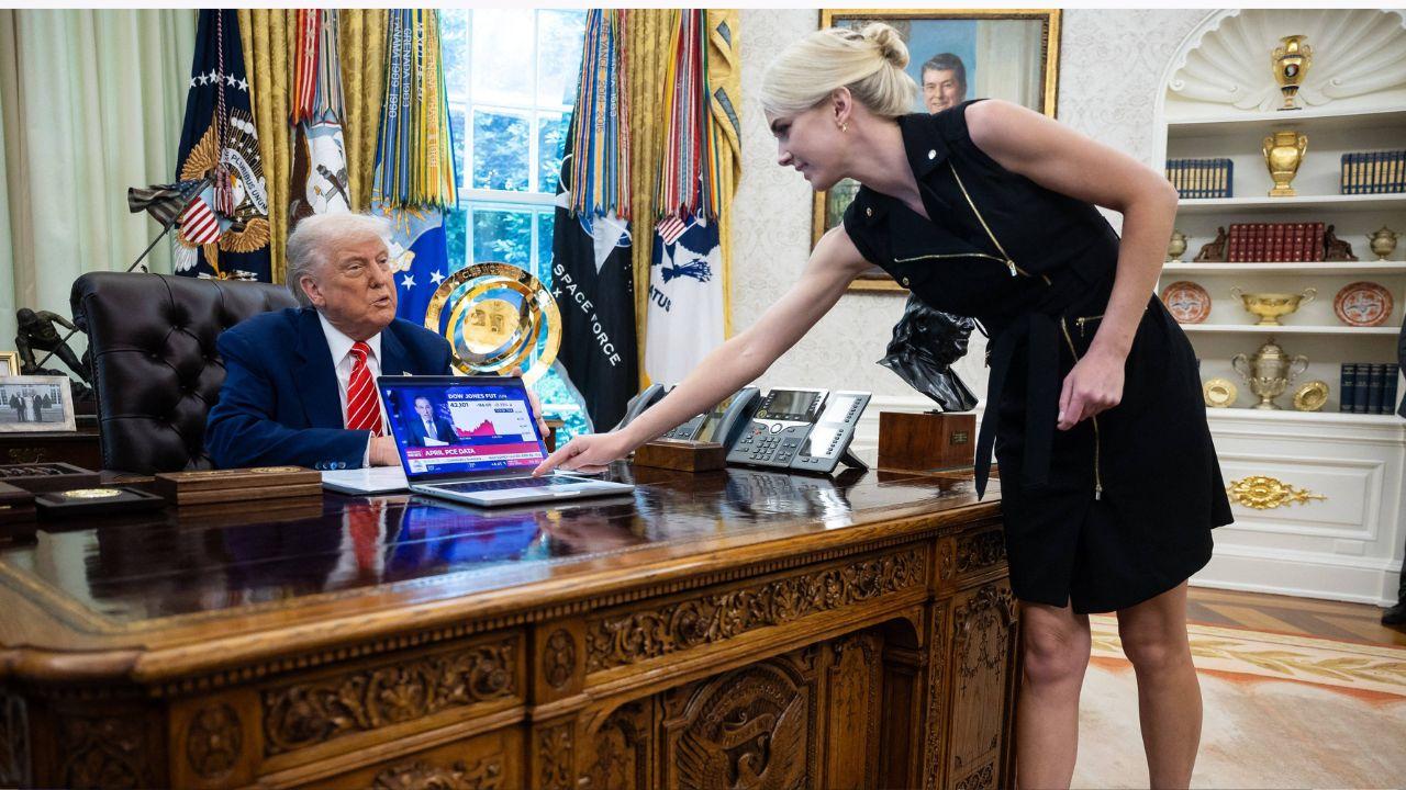 Image of Donald Trump and Natalie Harp.