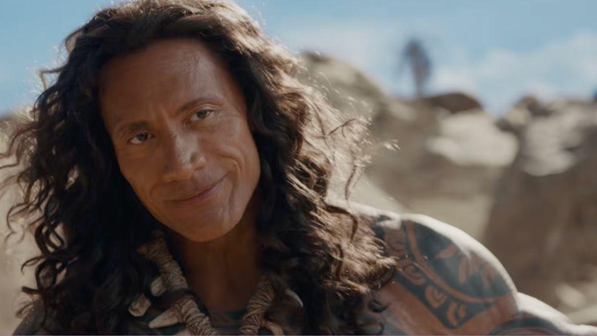 Image of Dwayne Johnson relates to his character Maui.