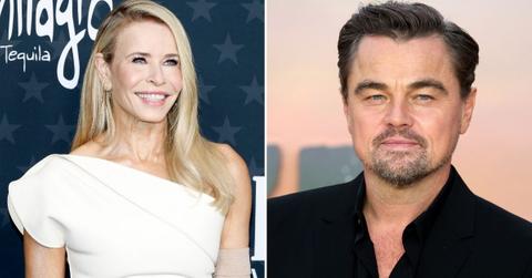 split photo of Chelsea Handler and Leonardo DiCaprio.