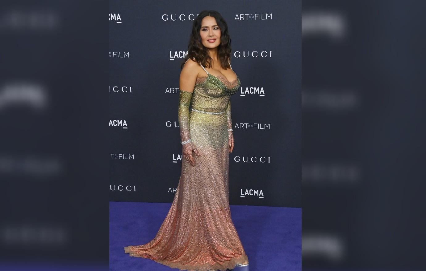 salma hayek attends the lacma artfilm gala in los angelesnov