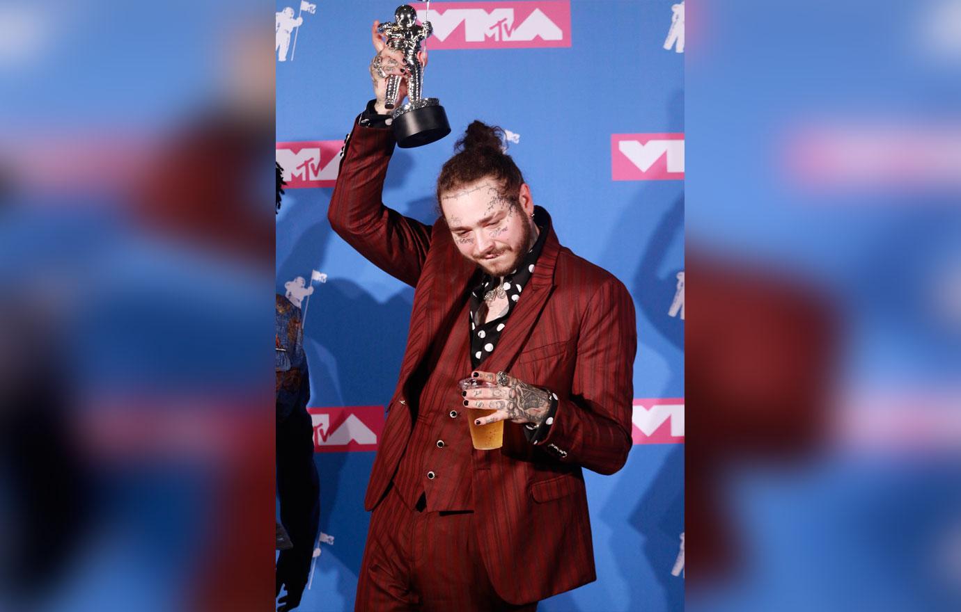 Post malone in burgundy