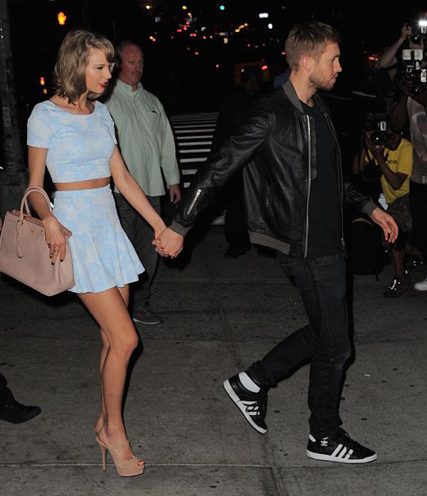 Taylor Swift and Calvin Harris seen leaving L&#8217;asso Restaurant and heading back to her apartment together in NYC