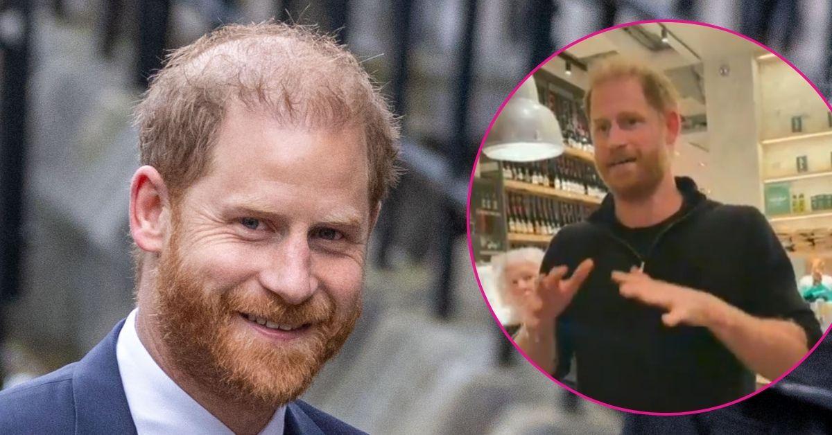 split photo of Prince Harry