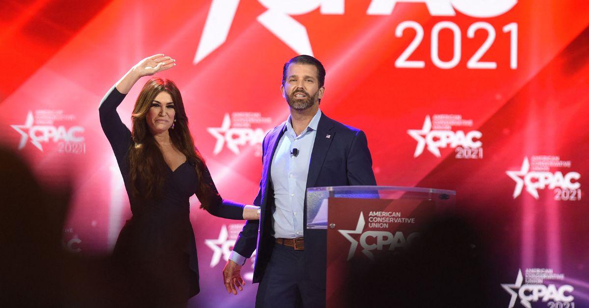image of Kimberly Guilfoyle and Don Trump Jr. dated from 2018 until 2024.