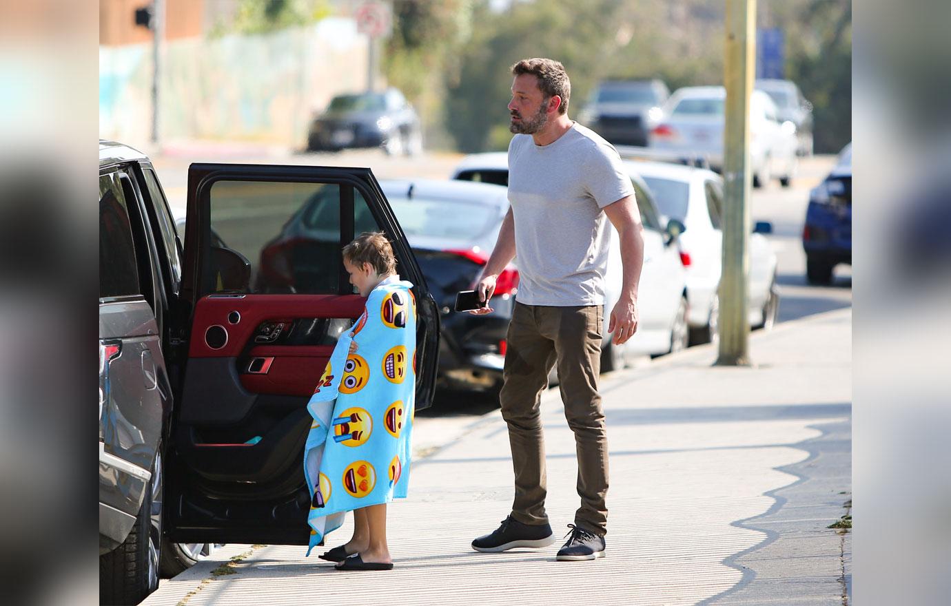 Ben Affleck taking his son to swim lessons