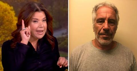 Photo of Ana Navarro on 'The View' and photo of Jeffrey Epstein