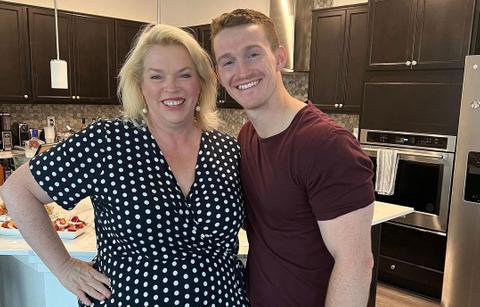 sister wives star christine brown attends stepson logan browns wedding