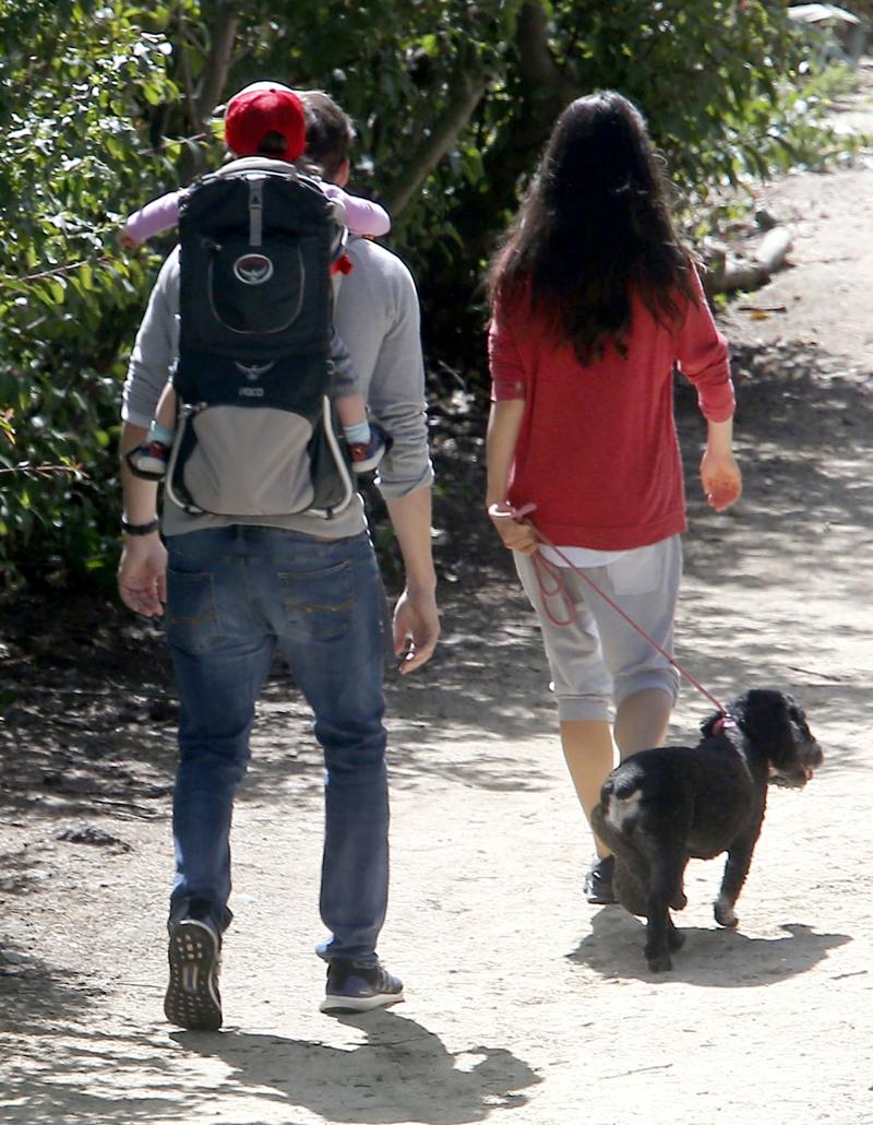 Exclusive&#8230; Mila Kunis &amp; Ashton Kutcher Take Wyatt Out For A Hike