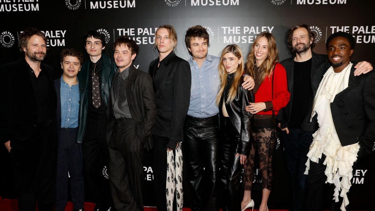 Image of ‘Stranger Things’ stars were present during the surprise Valentine’s day wedding. 