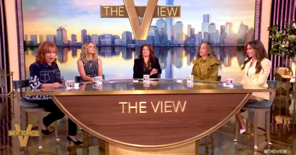 the view joy behar jokes stormy daniels jump out cake donald trump military parade birthday